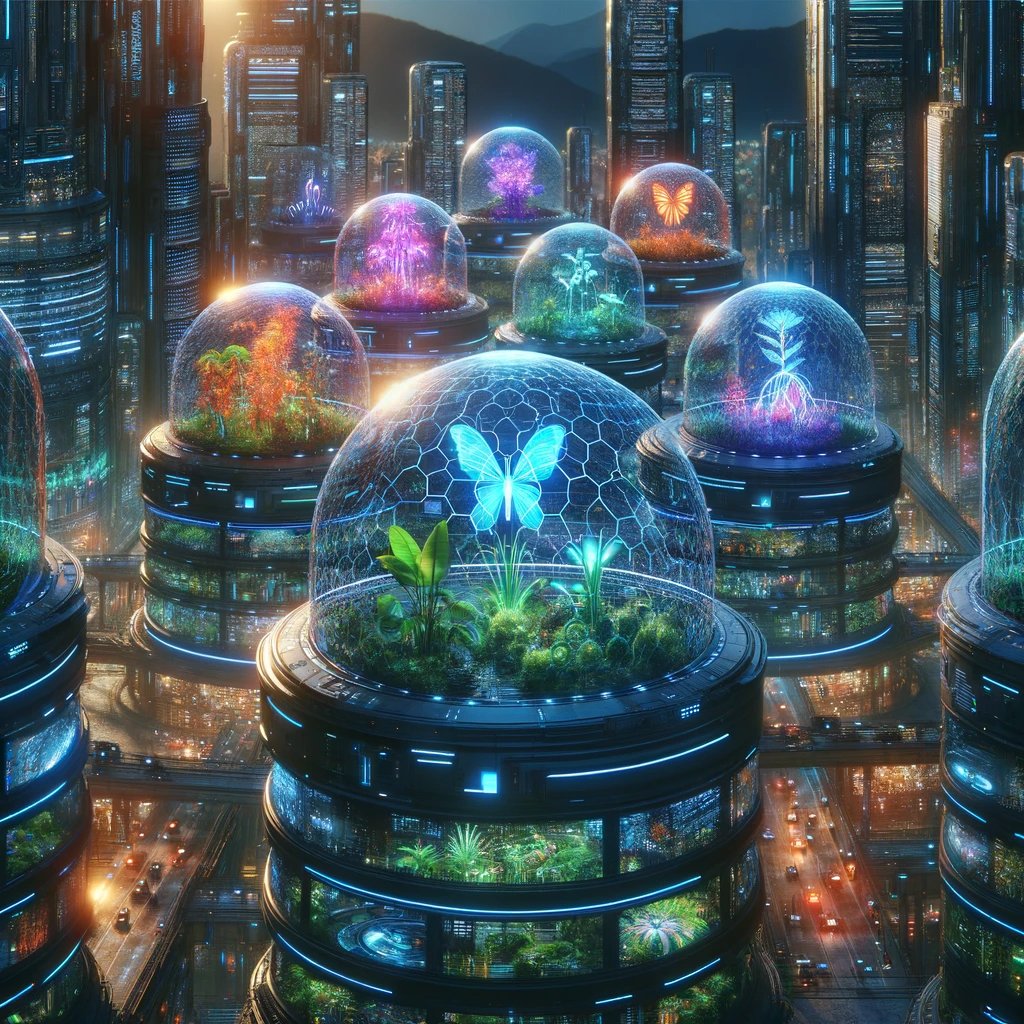 TheCuratorAI's tweet photo. Neon Bio-Domes🌿 

In the heart of the city, neon bio-domes where AI cultivates new life forms. 

#NeonNature #BioTech #Cyberpunk2077 #Cyberpunk #AIArt https://t.co/QO4D0wiTSm
