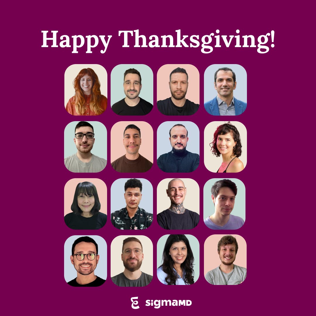 WithSigmaMD's tweet photo. Our innovation is driven by our amazing team, who develops solutions that make a significant impact in Direct Care. We are so thankful to be together on this road and to count on the collaboration with great Clinicians! Happy Thanksgiving! 💜
#DirectCare #SigmaMDTeam #SigmaMD https://t.co/fnCnHDCbEj