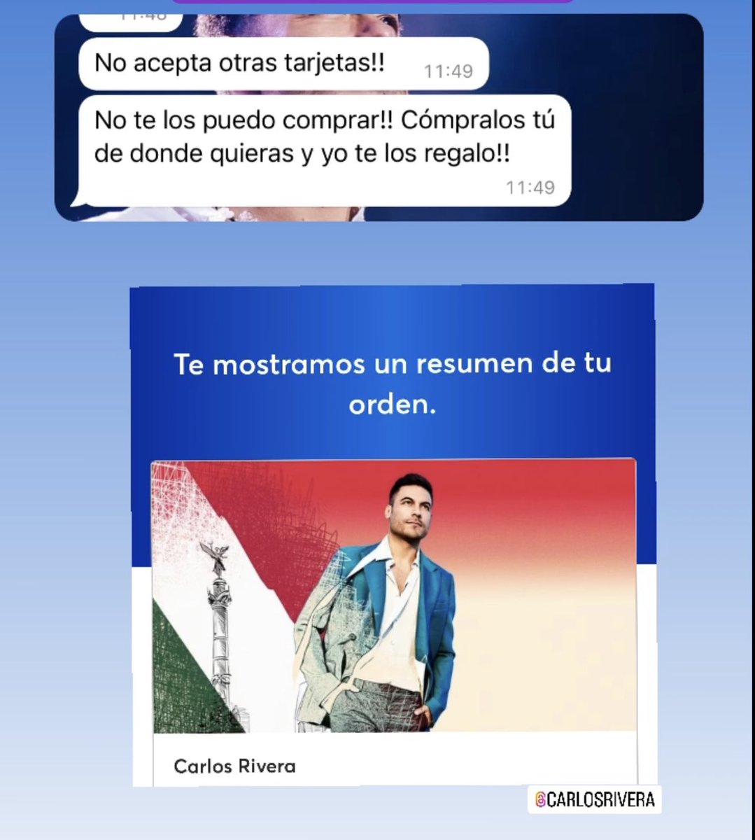 stivaliz's tweet photo. Ya sus esposos les compraron sus boletos para irle a cantar las mañanitas a su novio? @_CarlosRivera nos vemos el 15 de marzo 🥹🫶🏻🫰🏻🙏 #Riverista #AuditorioNacional #CarlosRivera https://t.co/wMsH5XKx9i