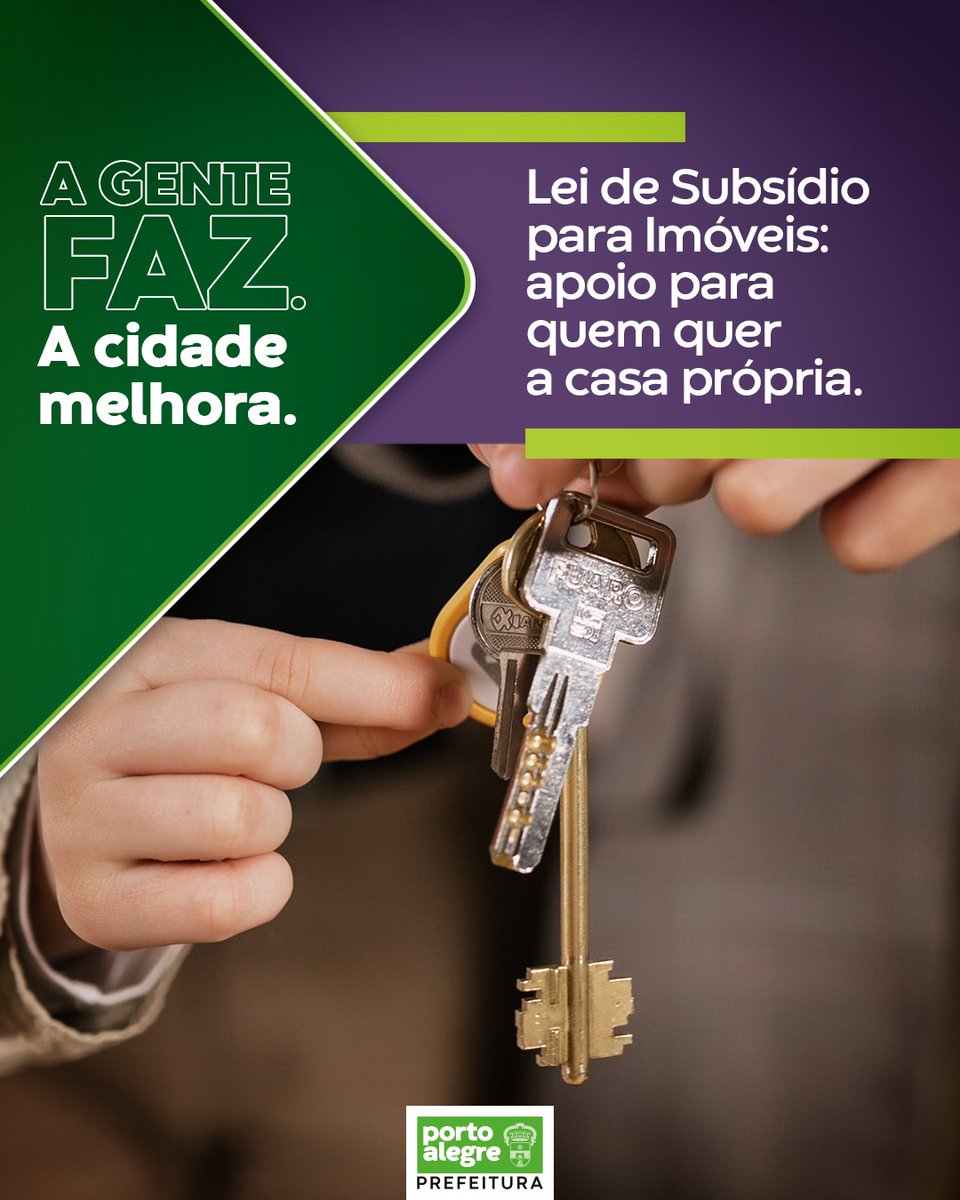 Prefeitura_POA's tweet photo. 🏠 Sancionamos a lei que oferece subsídio para compra de imóveis de até R$ 235 mil para famílias cadastradas no programa Compra Compartilhada, do Demhab.
🔑 Essas famílias receberão uma ajuda de R$ 15 mil para a entrada do imóvel.
#AGenteFaz #ACidadeMelhora https://t.co/Xy5p9fWUVC