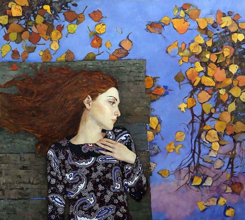 #AutumnLeaves
#Art
On the Bridge ~ Victoria Kalaichi