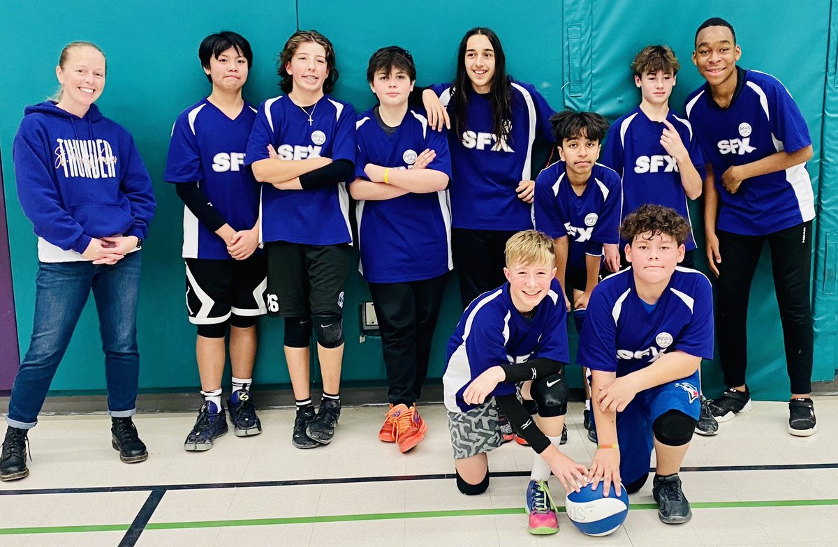 MrsAMonahan's tweet photo. The THUNDER-DOME dominates again and these intermediate boys battled point for point all day to take the mini tournament title! We played two incredibly strong teams and they made us DIG but that’s what we do! On to the family finals next week! @STFXE_DPCDSB https://t.co/J7djOro4lZ
