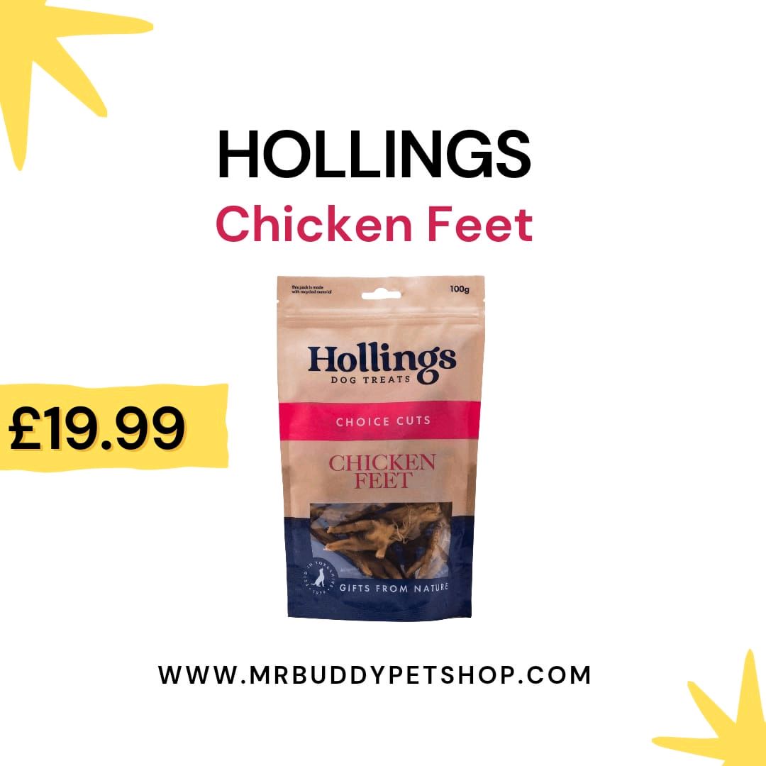 Hollings chicken feet 

#petsupplies #petslife #unitedkingdom #ukdogsofinsta #welovepets #uk #petshops #mrbuddypetshop #petparent #ukdogs #naturaltreats #Edinburghcats #England #london #wales #yorkshire #britishdogs #dogfood #rawfood #instadogs #dogsofuk #hollings #dogtreats