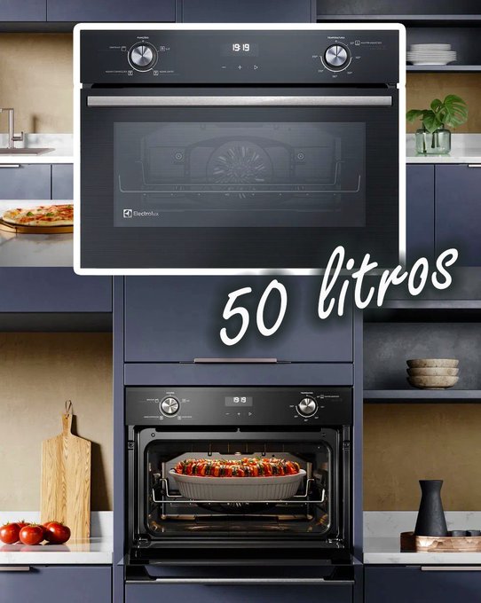 Electrolux FORNO DE EMBUTIR ELÉTRICO 127V 50L EFFICIENT COM PERFECTCOOK360 (OE4EH), Preta