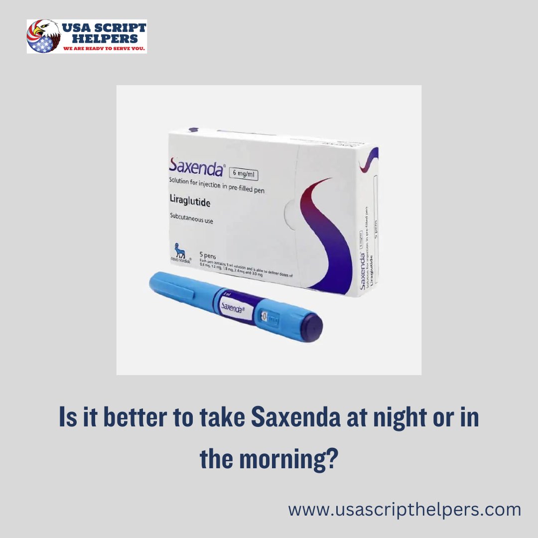 #Saxenda is typically taken once daily, at any time that is convenient for you, with or without food. The key is to choose a consistent time each day to help establish a routine and maximize effectiveness. #diabetesmedication #PharmacyPartner