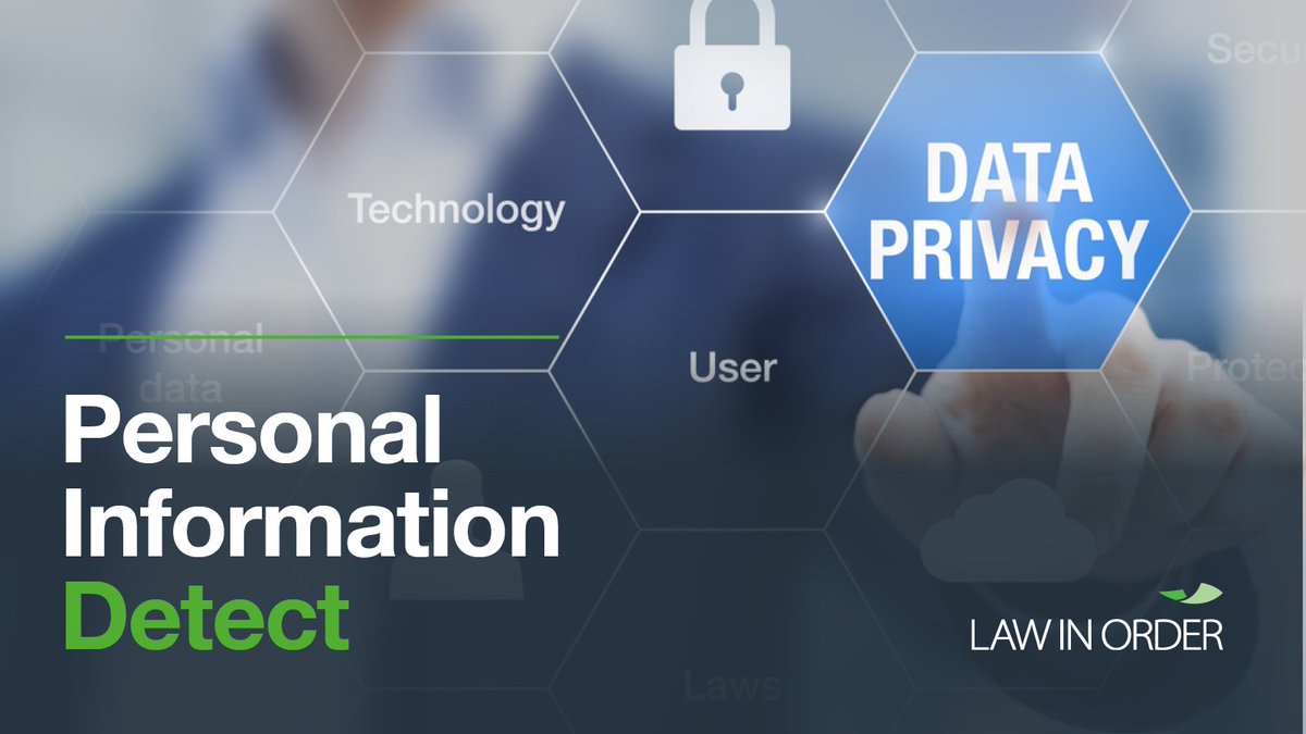 Law In Order Pty Ltd (@law_in_order) on Twitter photo With #Relativity, we're delighted to introduce PI Detect, a ground-breaking tech solution using AI to identify PI & PHI. It boosts productivity in litigation, data breach response, GDPR compliance, data subject access requests, and more.
Learn how? Contact: sales@lawinorder.com With #Relativity, we're delighted to introduce PI Detect, a ground-breaking tech solution using AI to identify PI & PHI. It boosts productivity in litigation, data breach response, GDPR compliance, data subject access requests, and more.
Learn how? Contact: sales@lawinorder.com