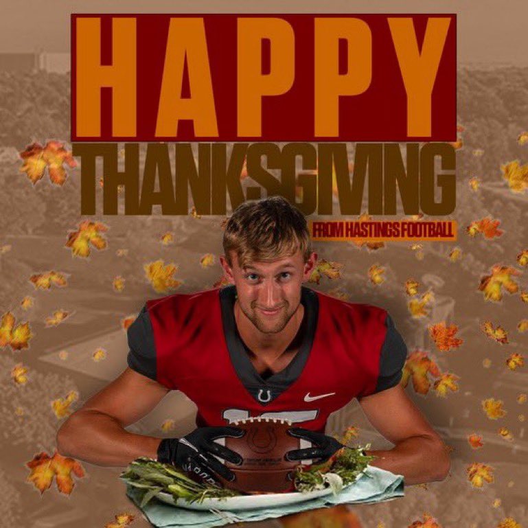 Happy Thanksgiving <a href="/CoachFranzen/">Matt Franzen</a>!!! <a href="/HCBroncoFB/">Hastings College Football</a>