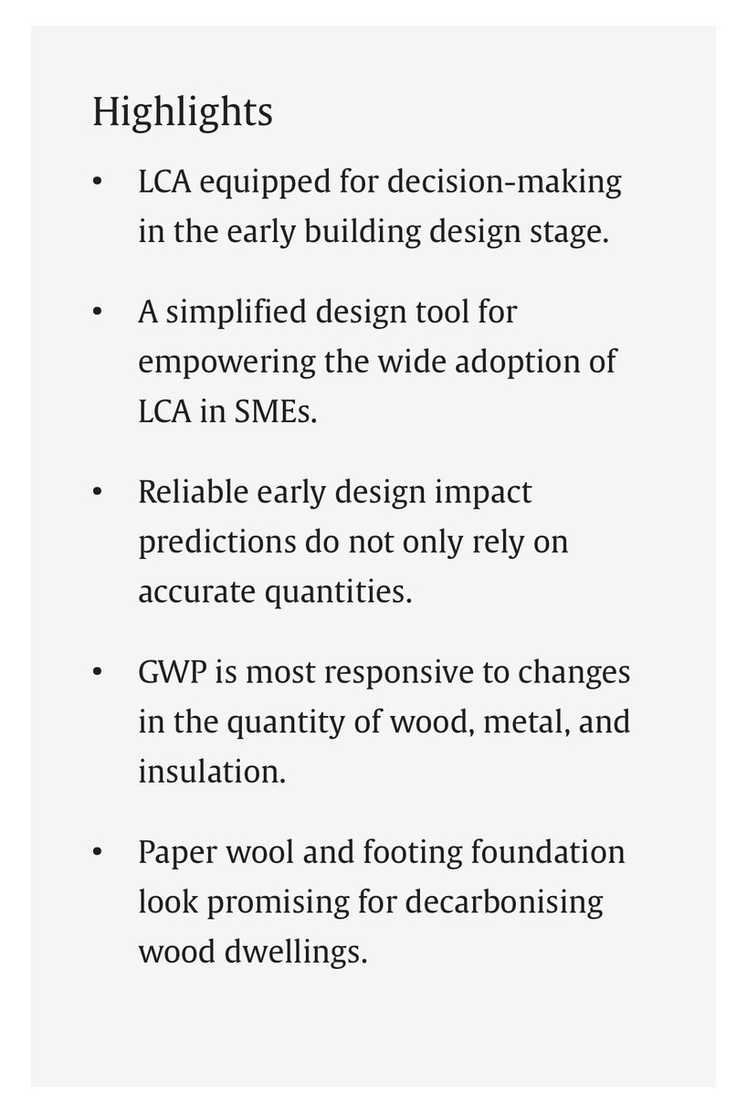 Recent paper: 

Enabling rapid prediction of quantities to accelerate LCA for decision support in the early building design

#LCA #Building #embodiedcarbon

sciencedirect.com/science/articl…