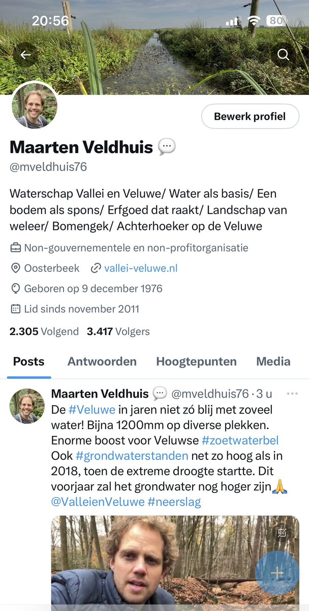 mveldhuis76's tweet photo. Het gaat echt gebeuren!
Ik word onderdeel van een geweldig #boek!!😃
Samen met schrijver @wimhuijser en @WolfsWandelplan een boek over 15-18 #Veluwse #sprengen en #beken. Met veel experts die aan het woord komen. Wauw! Wat heb ik hier zin in😃🙏💪 @KNNVvereniging @ValleienVeluwe https://t.co/FRtYnrJ4VF