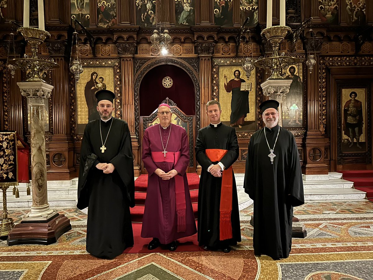 BishopSouthwark's tweet image. Also a privilege to serve as Co-President of the Anglican Eastern Churches Association and very grateful to Canon @jamie_hawkey for an inspiring lecture - glad to welcome Canon Faeq Haddad who welcomed me to the Church of the Redeemer in Amman in January - #HLC2023