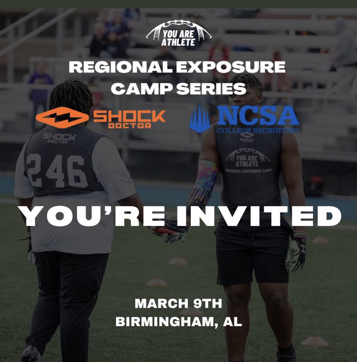 Blessed to receive this invitation to compete with other talented athletes@youareathlete@ shock doctor