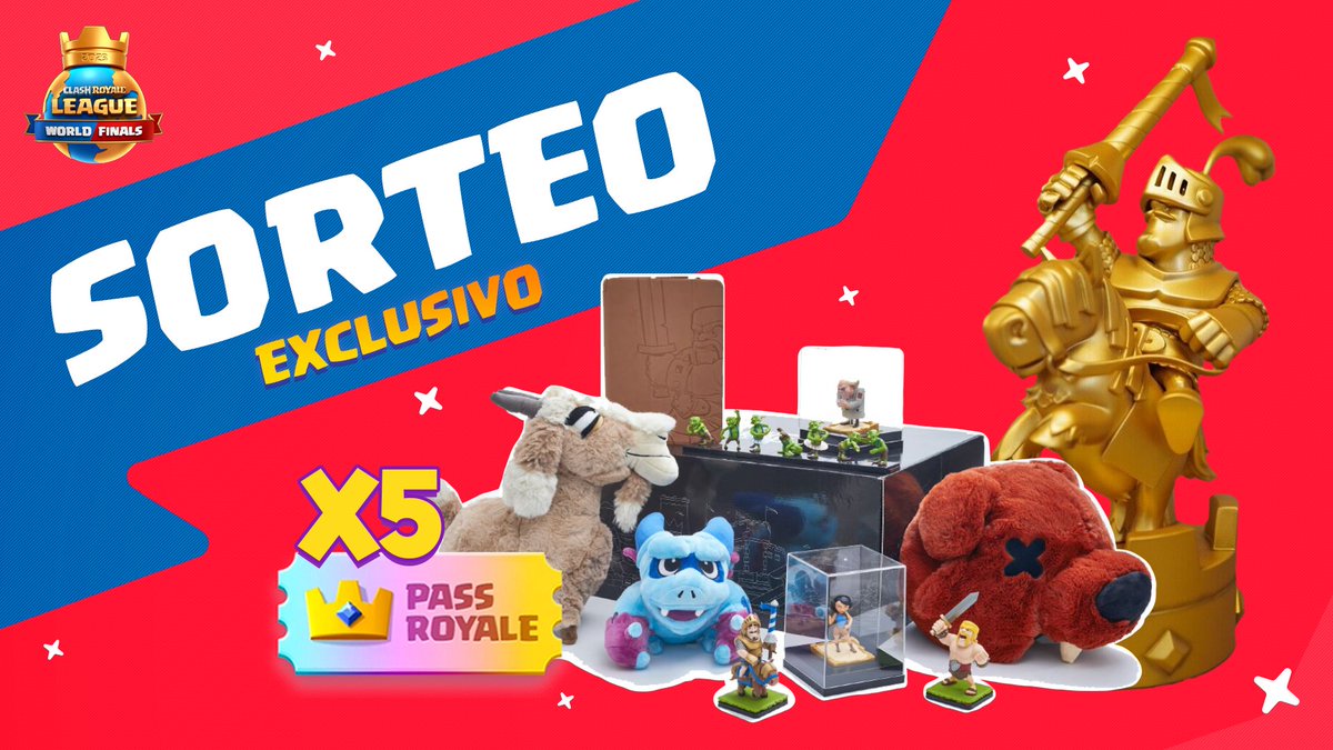 🎁SORTEOS EXCLUSIVOS  #ClashRoyale #CRL23

👑Príncipe Dorado Edición Limitada
📦Caja Vip Exclusiva con + de 10 productos
🎟️5 Pases de Diamante

✅Requisitos
✅<a href="/RevolAimar/">RevolAimar</a>
✅<a href="/Real_BaleGame/">BaleGG</a>
✅RT, Etiqueta 2 amigos y comenta ¿Quién será el campeón?
⏳Termina después de la final