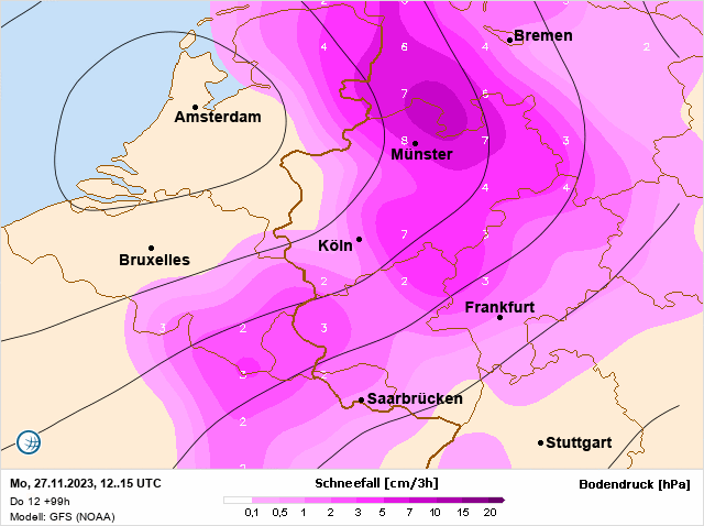 PvForecast's tweet photo. Gfs12z  maandag #sneeuw 
veel details nog afwachten #thewinterattack https://t.co/0Whh5t9y73