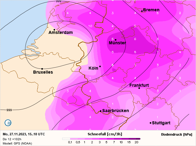 PvForecast's tweet photo. Gfs12z  maandag #sneeuw 
veel details nog afwachten #thewinterattack https://t.co/0Whh5t9y73