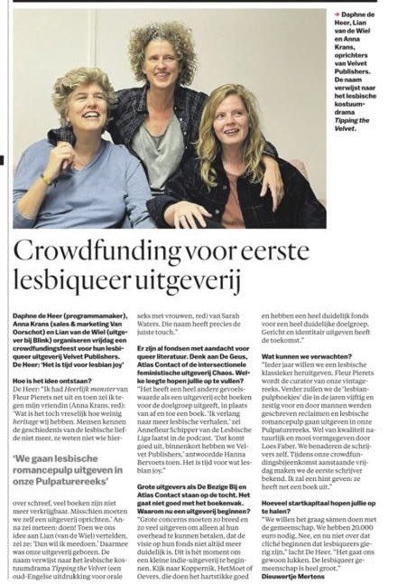 GeusjedellaM's tweet photo. Jeej eindelijk een uitgeverij voor lesbiqueer pulpature 🌈🕺�� https://t.co/1VjYuWIJQq