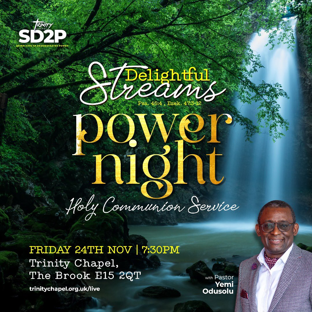 TrinityChapelUK's tweet photo. Join us tomorrow evening as we continue in our week of fasting, praying and seeking God’s face.
#SD2P #powernight #trinitychapeluk https://t.co/zm4T4u1RbI