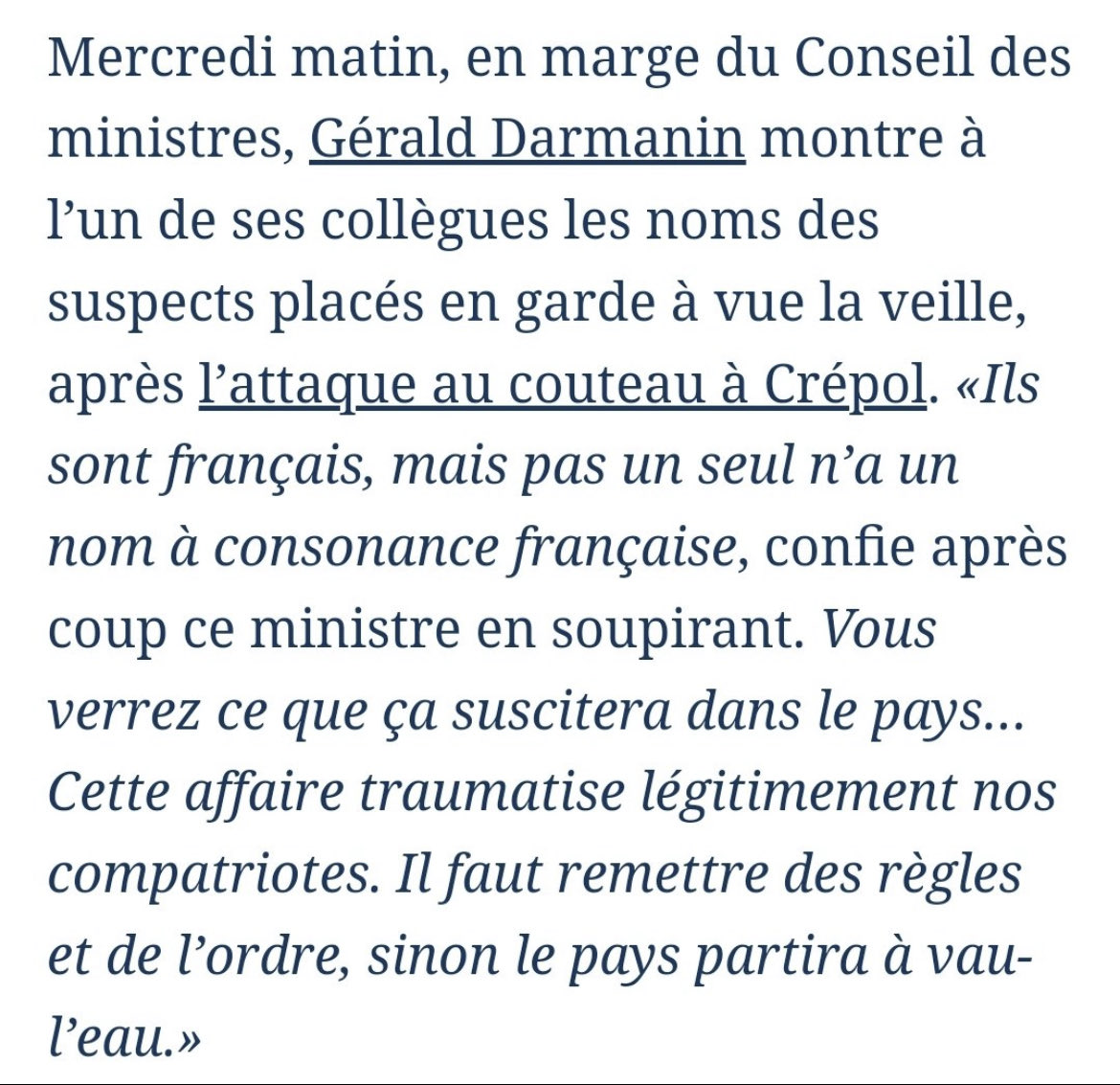 MontbrialAvocat's tweet photo. La décision de ne pas mentionner le nom du meurtrier «présumé» de #Thomas est une erreur politique majeure. Le nom sortira de toutes façons, et l’autorité de l’Etat sera un peu plus abîmée par cette petite lâcheté. La colère, légitime, est déjà acquise. #Crépol ⁦@Le_Figaro⁩ https://t.co/utFvXqeaJZ