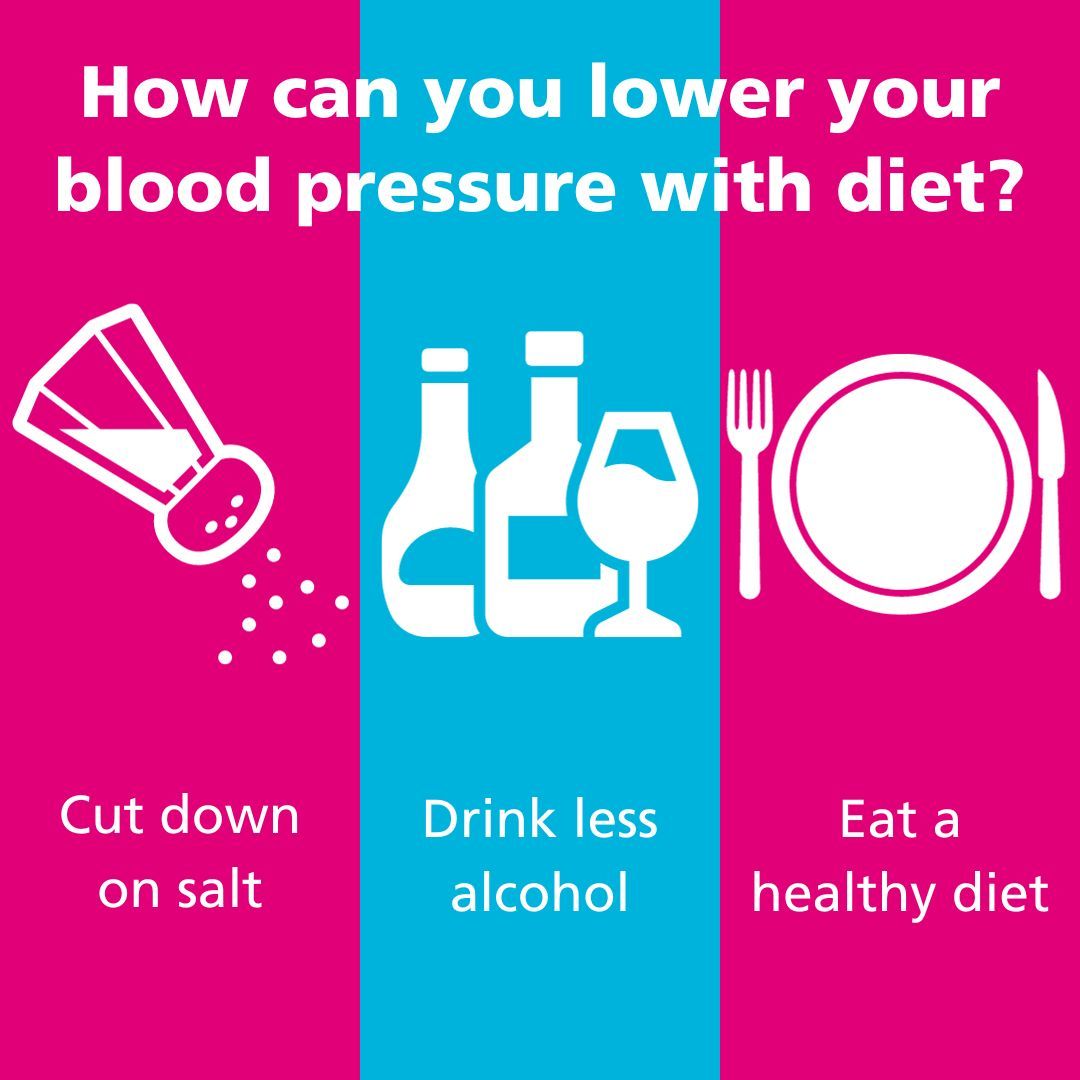 There are plenty of lifestyle changes you can make to help control your blood pressure, including these dietary changes: 

🧂 Cut down on salt 
🍺 Drink less alcohol
🍽 Eat a healthy diet

Our high #BloodPressure fact fact sheet has been updated: buff.ly/3MWdEm8