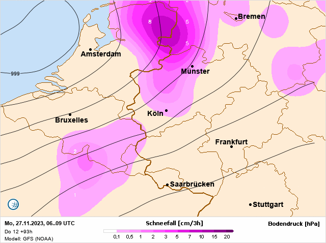PvForecast's tweet photo. Gfs12z  maandag #sneeuw 
veel details nog afwachten #thewinterattack https://t.co/0Whh5t9y73