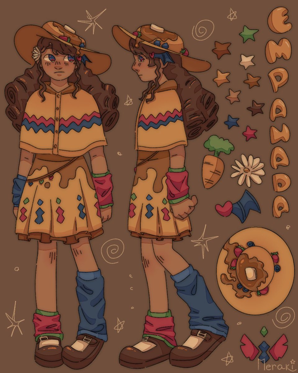 meraki_tsuki's tweet image. Meu design da Empanada!🥞 

#Empanadafanart #qsmpfanart