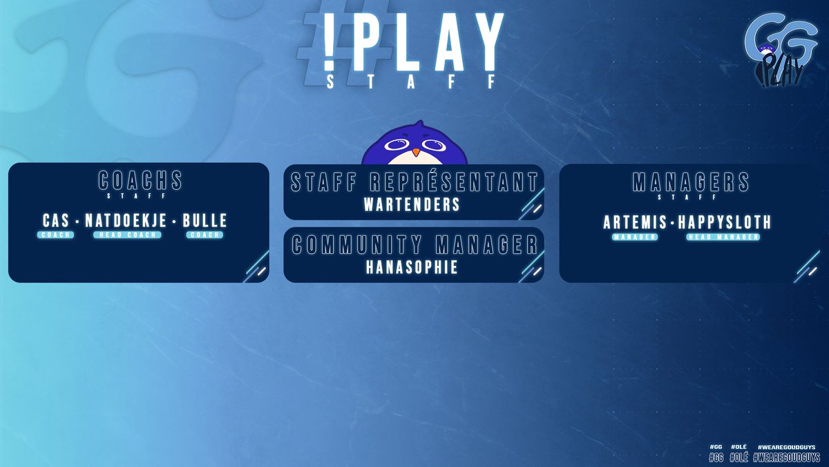 Goud Guys joined the game. Voici notre roster pour le championnat de France @PlayAllForOneFR ! 🤠 @k_i_o_lf 🔫 @M3WS_OW 🔨 @GrouinkO ☄️ @Chroo_ 🐸 @PndaaOW 🩹 @ChabaOW 🐐 @Proxystyle 🧠 @natdoekje 🧠 Cas 🫧 @Bulle_ow 🗓️ @HappySlothXx_OW 🗓️ @ly_art3mis02 📣 @HanaF115 #GG #OLÉ