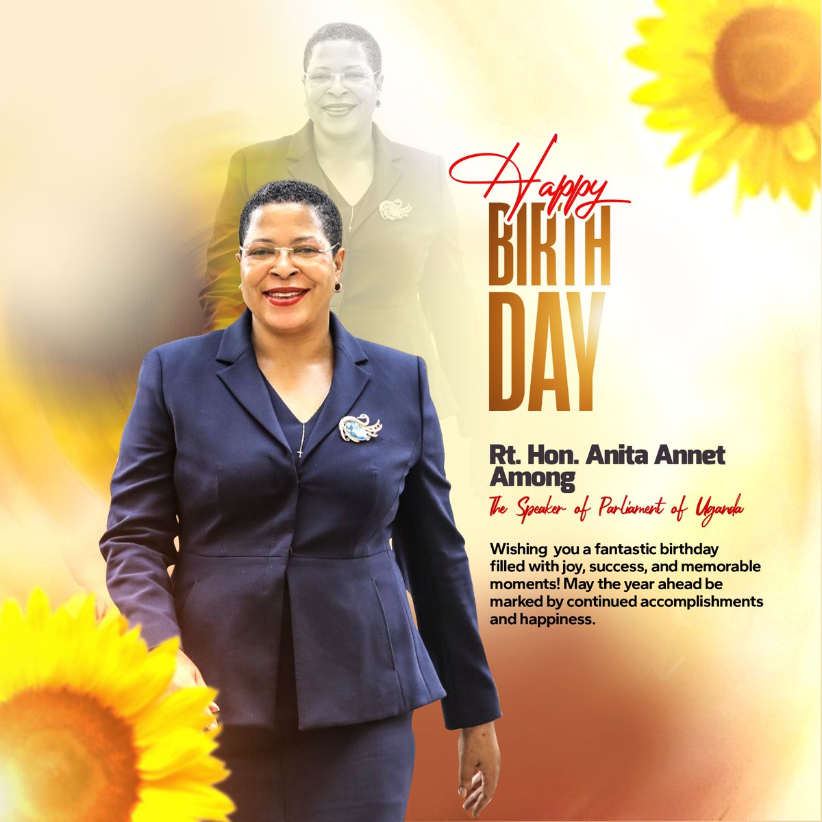 I take the opportunity to wish Nnaalongo a happy birthday. Today, Thursday 23rd November happens to be the birthday of the Rt Hon. Speaker of the @Parliament_Ug @AnitahAmong