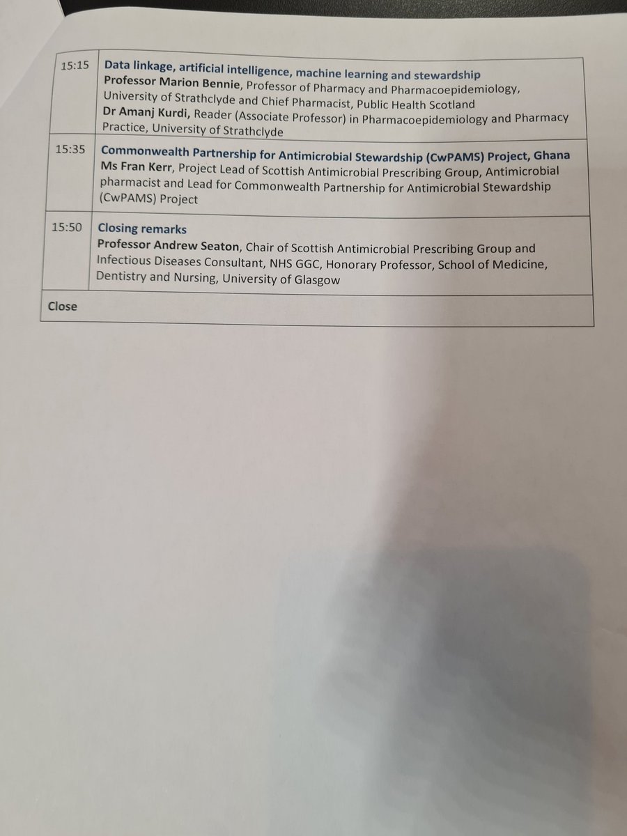 The Scottish Antimicrobial Prescribing Group is celebrating 15 years with an in person event tomorrow! We have an exciting agenda with introductions from @alisonstrath and @rpearson1969 and welcome back former chair @DilipNathwani and @jacquisneddons Follow #SAPG15 #WAAW