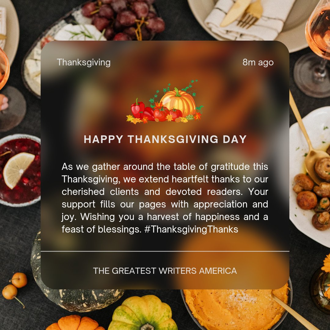 TGWA_Official's tweet photo. Happy Thanksgiving! 🍂 https://t.co/oeu3tPhOY3