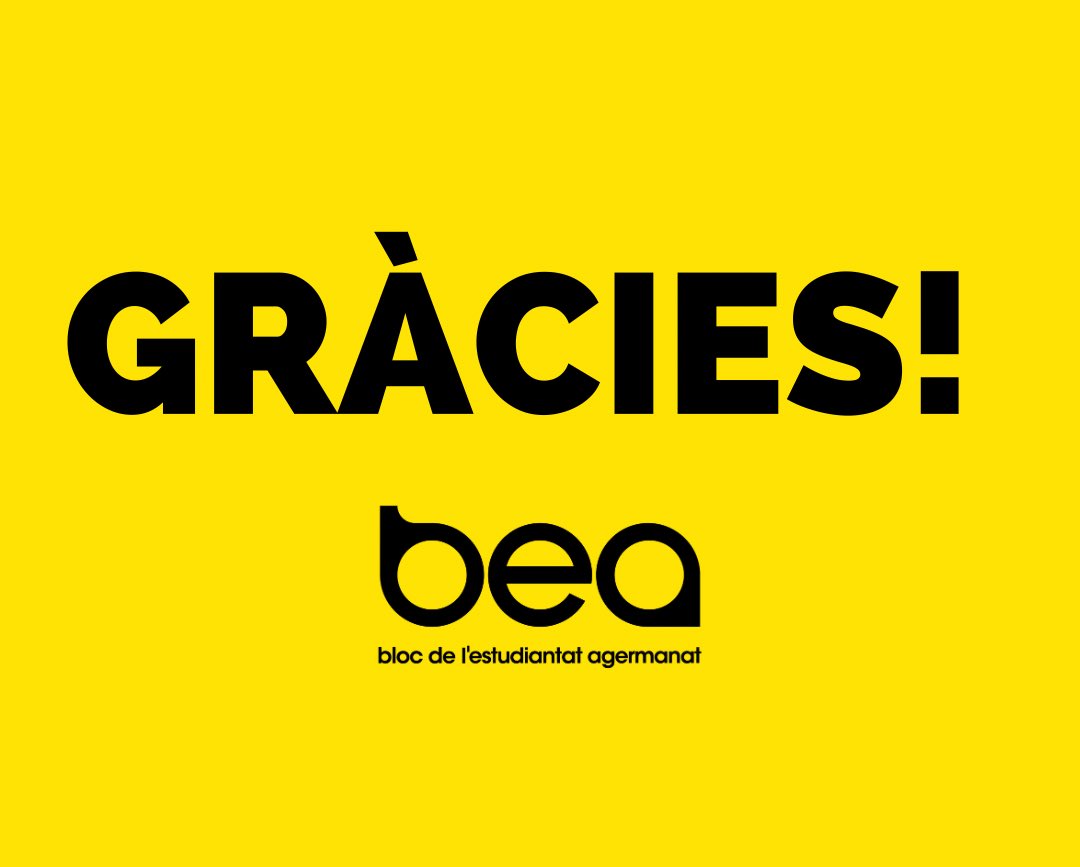 🟡 El BEA guanya les eleccions a la Universitat de València amb 28 claustrals, el resultat més alt de tota la història del sindicat!

BEA: 28
SAÓ: 19
Unió: 25
CREA: 2
Estudiants fisioteràpia: 1

Era temps de lluita i hem guanyat, hem tornat a guanyar!