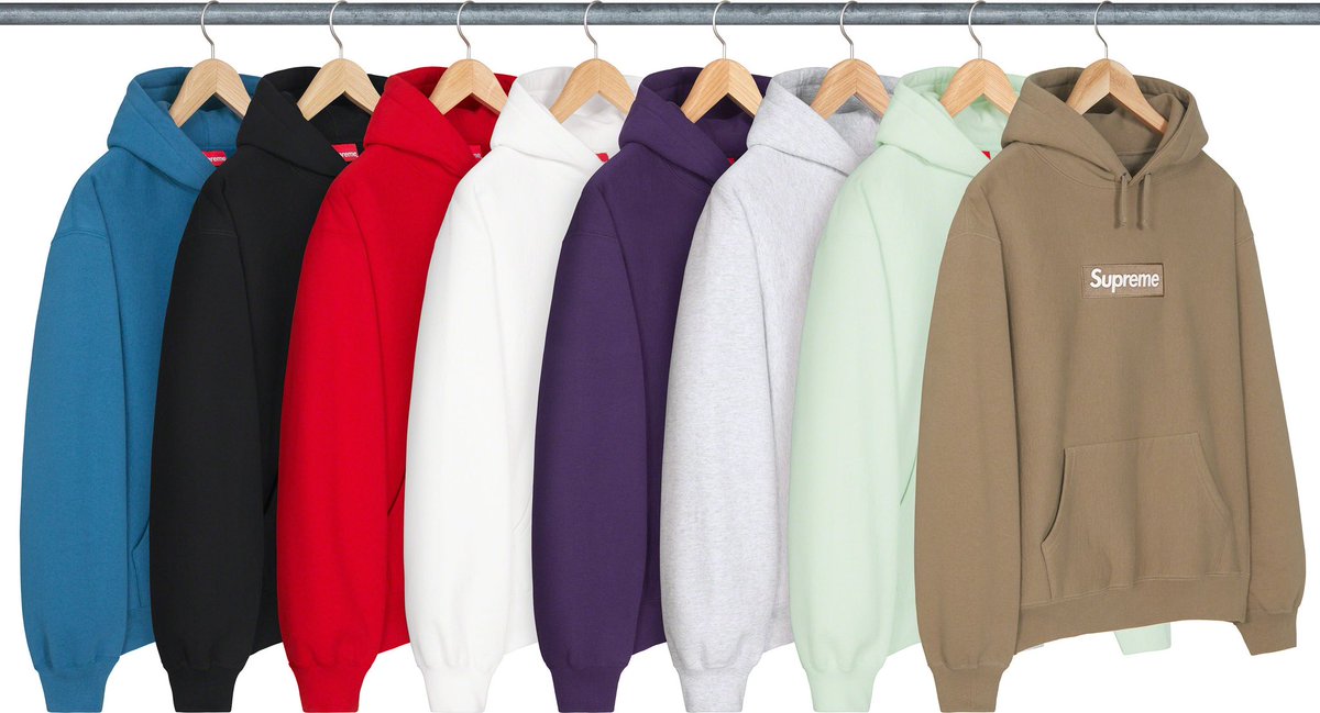 DropsByJay's tweet photo. The highly anticipated Supreme Box Logo Hooded Sweatshirt and New Era Beanies are expected to release in store and online December 7th for US/EU/UK and the 9th for Japan/Seoul. Stay tuned for more details set to come soon. 

Which color way are you bringing home? https://t.co/MomODFRYUq