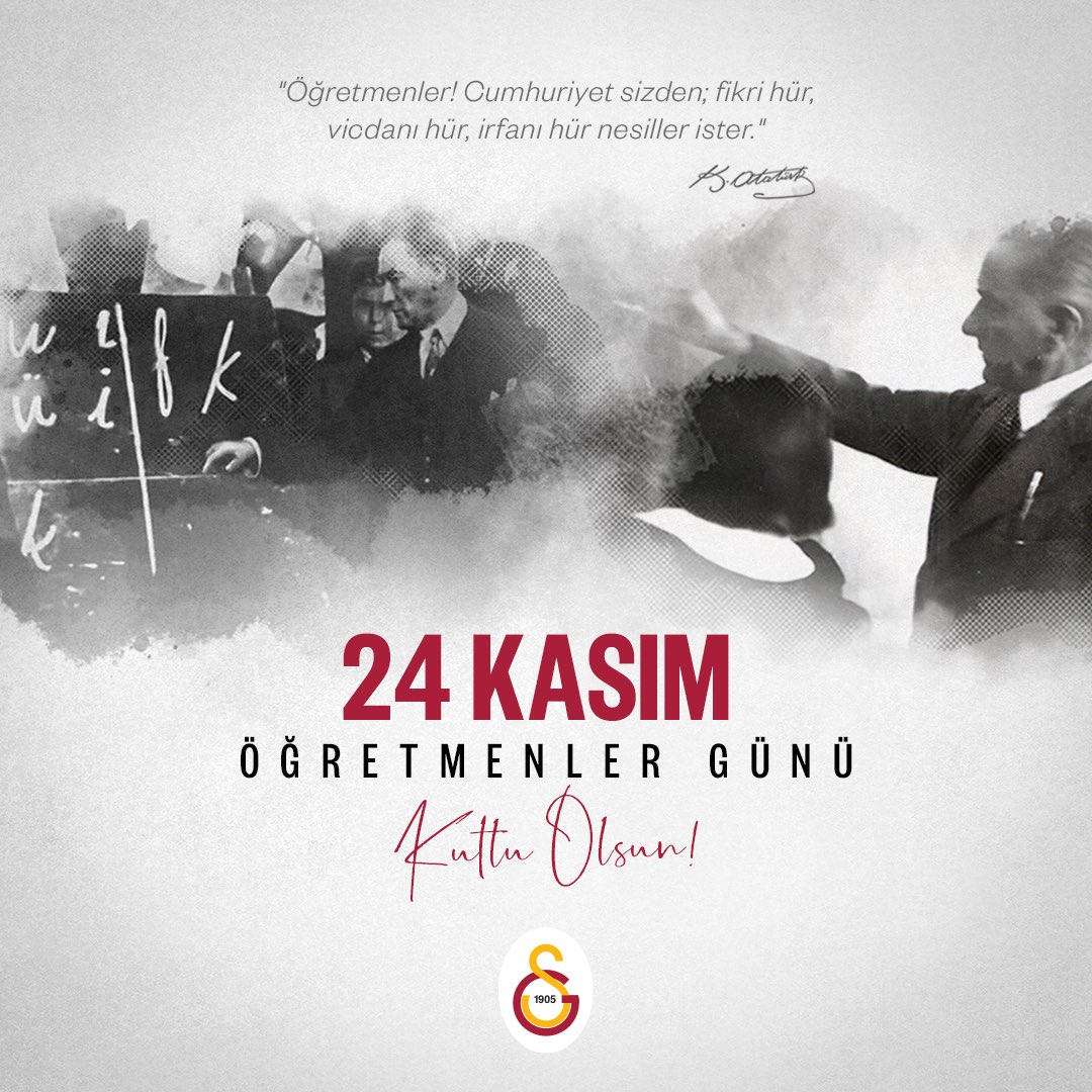 Öğrenmeden büyünmez, öğretenin hakkı ödenmez. Başöğretmen Mustafa Kemal Atatürk başta olmak üzere tüm öğretmenlerin #24KasımÖğretmenlerGünü kutlu olsun.