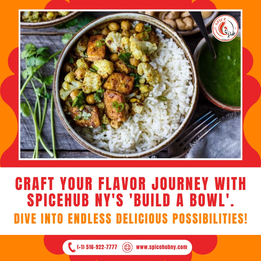 Ever dreamed of designing your perfect dish? SpiceHub NY turns that dream into reality with our 'Build a Bowl'.🥗🌶️

#spicehubindofusiongrill #IndoFusionGrill #IndianFoodLovers #IndianGrill #FusionFood #IndianCuisine #IndianFoodie #IndianFlavors #BuildABowl