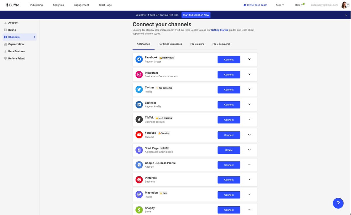 byericarae_'s tweet photo. I am trying out Buffer for an article I am writing. So far, it seems to be not bad, but not sure it can go toe to toe with Agorapulse. I will give all the details in my blog post on the Agorapulse website! Stay tuned... https://t.co/CYKSxBL9fn