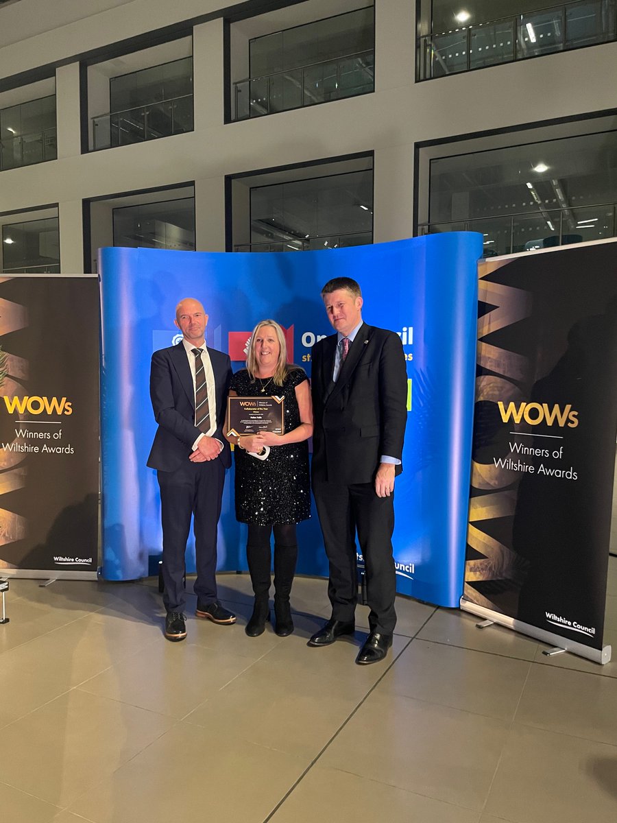 The next award is for the Collaborator of the year – an individual who has worked effectively alongside services and partners to achieve positive results… and the winner is Helen Tubb. Congratulations Helen!

#WinnersOfWiltshire