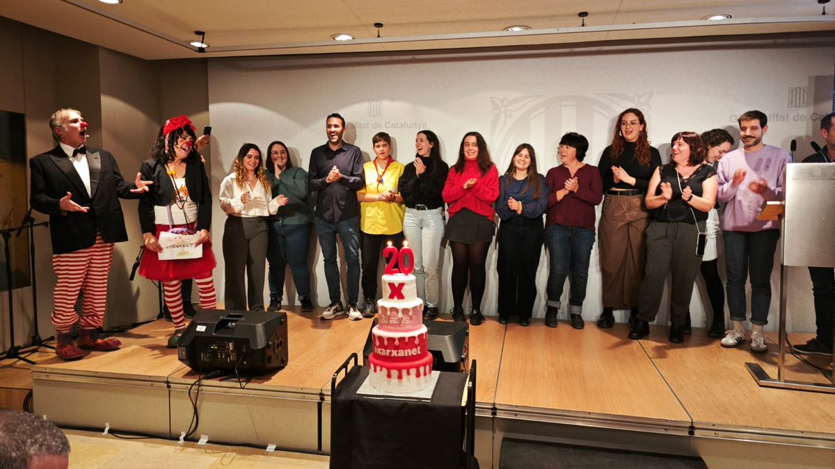 ‼️ Avui som a la celebració dels #20anysXarxanet 

Una bona festa per celebrar el recorregut d'una plataforma que ha crescut fent camí amb l'#associacionisme i el #voluntariat i que la #FCVS hem acompanyat des del primer dia.
Per molts anys, <a href="/xarxanetorg/">Xarxanet Actualitat</a> 🎂