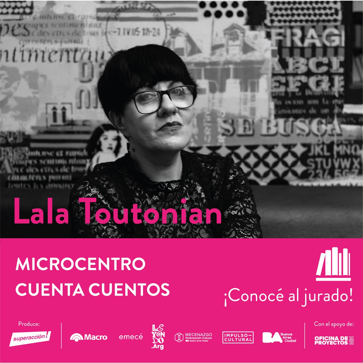 Se viene #MicrocentroCuentacuentos, un concurso con premios donde buscamos nuevos relatos literarios sobre el famoso rincón de la ciudad de Buenos Aires.

Es hora de anunciar a nuestra segunda jurado de lujo: @LalaKarenina.