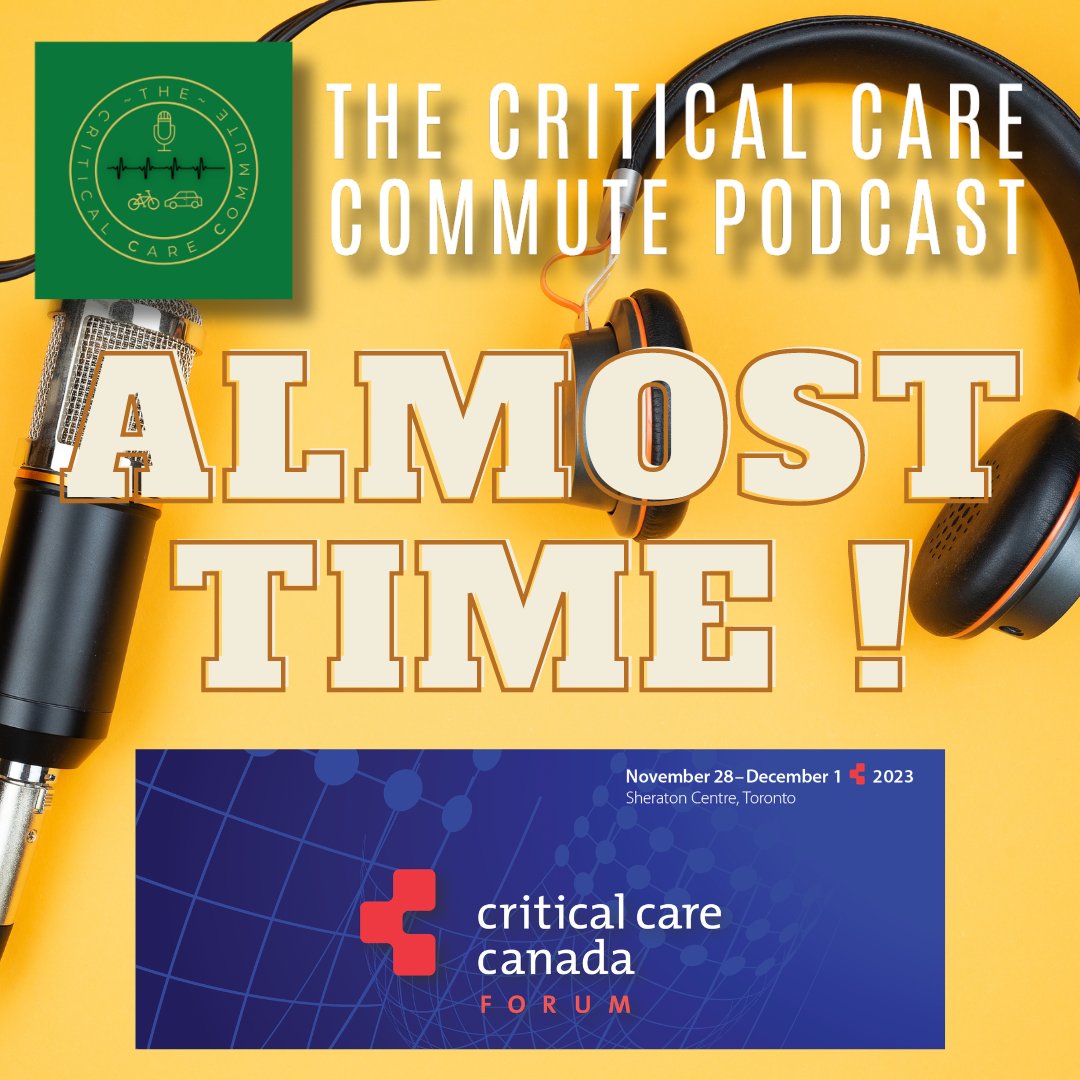 It's ALMOST TIME for show to record live at #CCCF23! Hope to see you all there!
@leonbyker @docpgb @UAlberta_ICU @nialldferguson 
#medicalpodcasts #medicallearning #FOAMed #FOAMcc #criticalcare