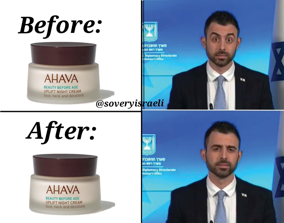 EylonALevy's tweet photo. I think I’ve found a post-war career as a cosmetics model. https://t.co/HtrrCs4Pm0