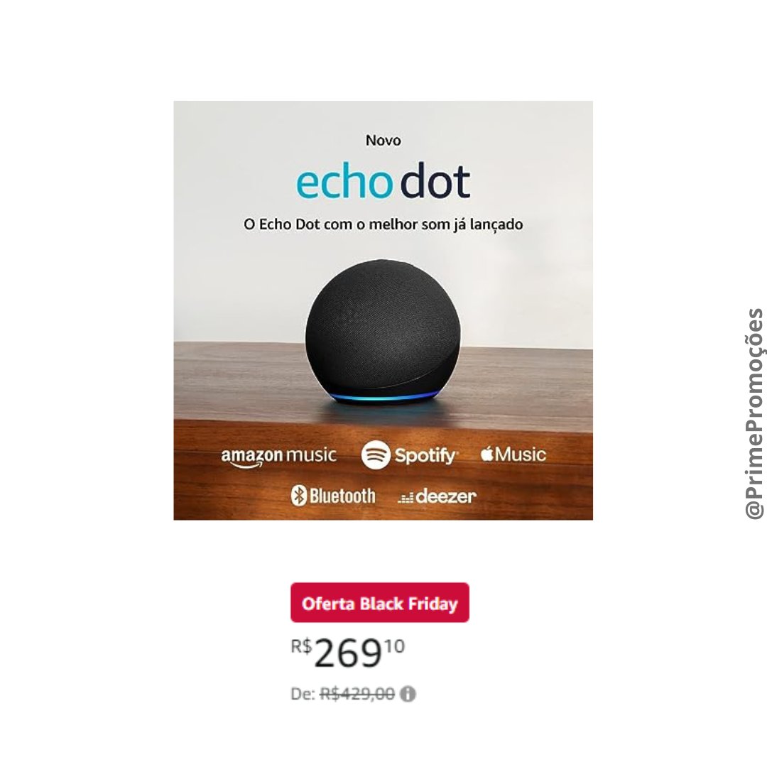 PrimePromocoes's tweet photo. - Alexa, ative o sininho do PrimePromoções
- Positivo Capitão broxa 🫡 já tinha passado da hora

🤖Echo Dot 5ª geração | O Echo Dot com o melhor som já lançado | Cor Preta
💵de R$429,00 por R$269,10

🔗https://t.co/skVmtLcJpY https://t.co/Gs0GniX66f
