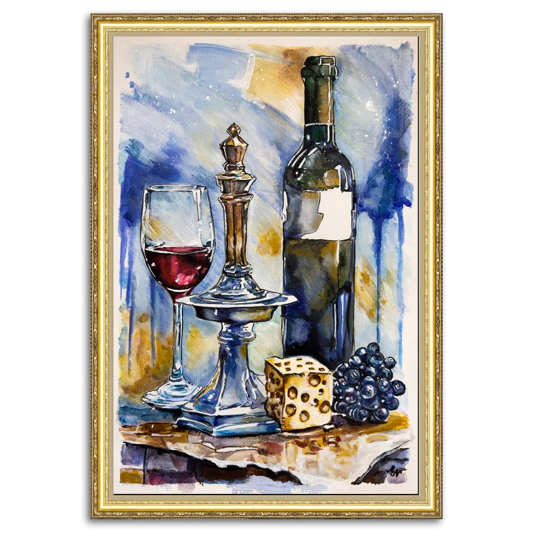 MistyLady4's tweet photo. https://t.co/IG62TbmFAL #stillLife #chease #wine #glass #grapes #food #painting #giftidea #sale #BlackFriday2023 https://t.co/KcyjJNnKa7