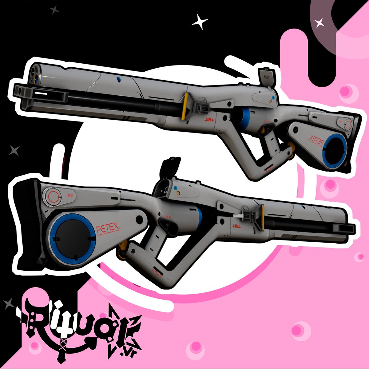 Takusagii's tweet photo. Fun little 3D project gun following the reference from @peter6409 Couldn't use the proper stickers on it.. Sorry!  

Keep the awesome work! https://t.co/TPLN3s2rdW