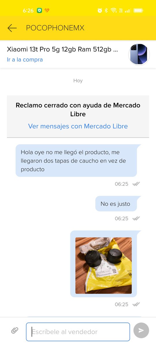 ela_yums's tweet photo. Hola a todos! Solo para que tomen lo tomen en cuenta, @ML_Mexico y @PocoMexico  no se hacen responsables de un producto que llegó a mi domicilio vacío, con un par de plásticos; ambos se están echando la bolita y no me resuelven. @Profeco ojalá puedas atender mi solicitud pronto. https://t.co/4pmcUhqYks