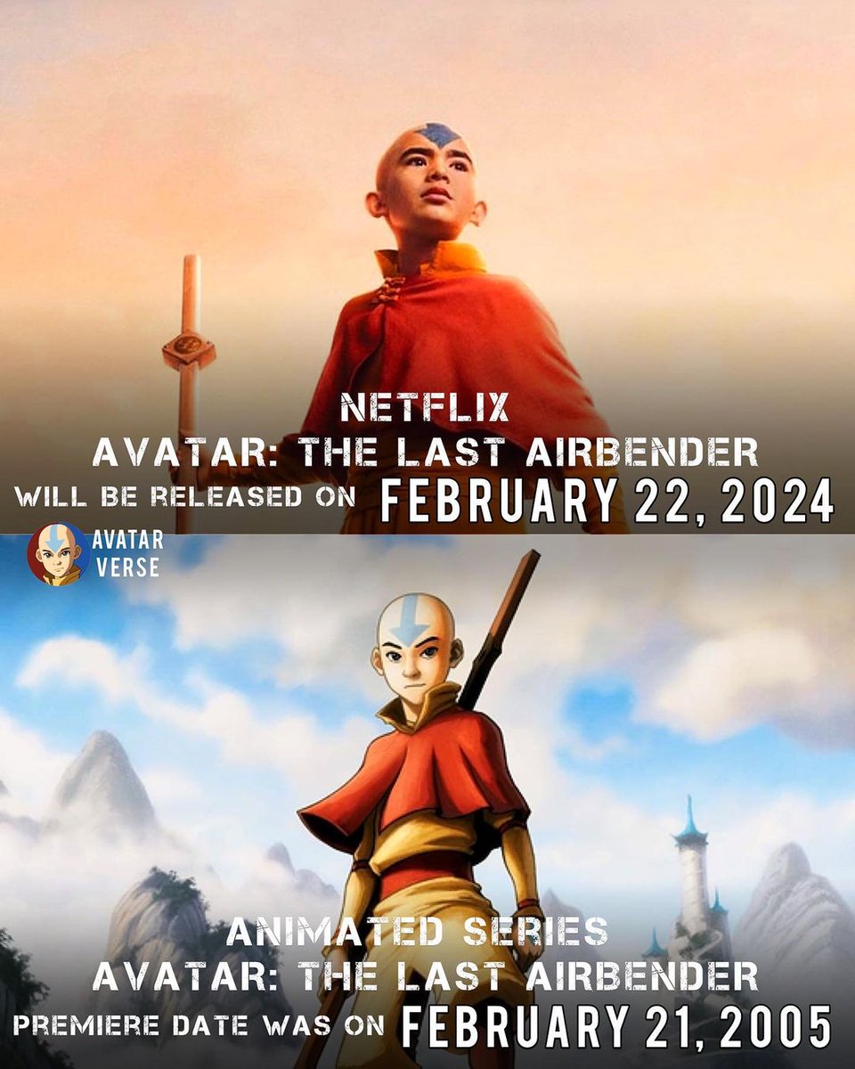 Are you telling me <a href="/AvatarNetflix/">Avatar: The Last Airbender</a> missed an iconic release date... by one day? 🥲