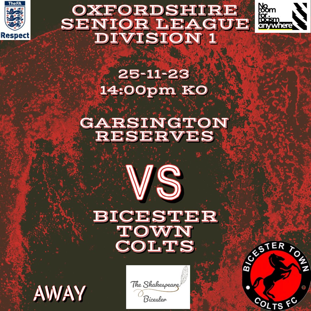 Official_BTCFC's tweet photo. Bicester's first team are back in league action this weekend and face @Garsington_Res Away.
LET'S GO π₯
@OxonSeniorL @OxfordshireFA @OxOnFootball #OSLDIV1 #football #grassrootsfootball #RELENTLESS #RUTHLESS
UTBπ΄β«π΄β«β½ https://t.co/PGhdwmX4zb
