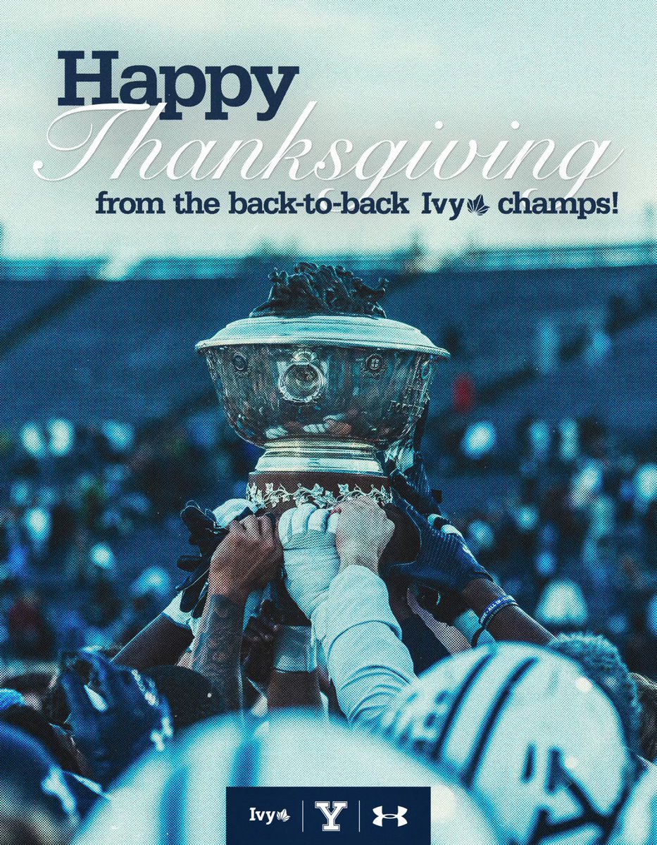 yalefootball's tweet photo. Wishing everyone a Happy Thanksgiving! 🦃🍁 🦃 https://t.co/6DK14jkrZ2