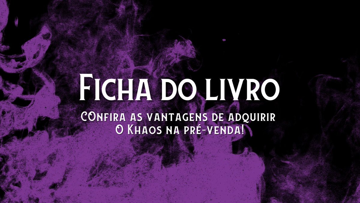 EditoraVioleta's tweet photo. Sábado, dia 25 de novembro às 19h, começa a pré-venda de "O Khaos", o tão aguardado volume 2 da saga "Nas Mãos do Diabo" e continuação de "O Maestro"! 💜

Veja a ficha e os detalhes do livro e dos brindes exclusivos que acompanham a compra durante a pré-venda! 🎲 https://t.co/xelG0pulRJ