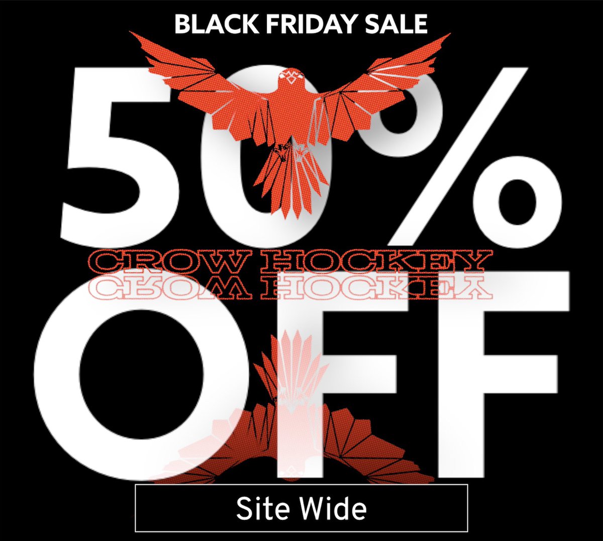 CrowHockey's tweet photo. Use code BF50 for 50% off across the site! #blackfriday https://t.co/ZjK89JBUQ6