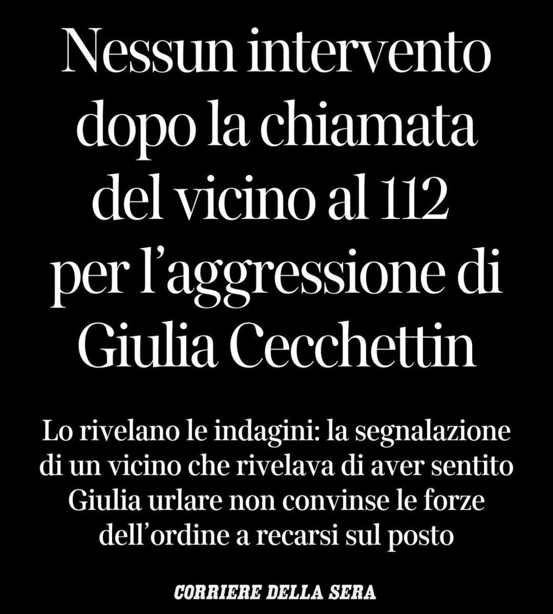 Elena #Cecchettin: “il #femminicidio è un omicidio di stato perché lo stato non ci tutela, non ci protegge.”

Come darle torto?

#giuliacechettin