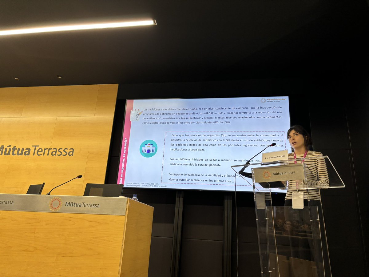 bdietl's tweet image. Gemma Garreta, “PROA en Urgencias. ¿Cómo medir?”: “Los servicios de urgencias suponen un reto para poder medir los indicadores de forma adecuada, ya que aúnan la complejidad de los pacientes hospitalarios y los ambulatorios, en todas sus facetas” #PROAMT #UsoAntibióticos