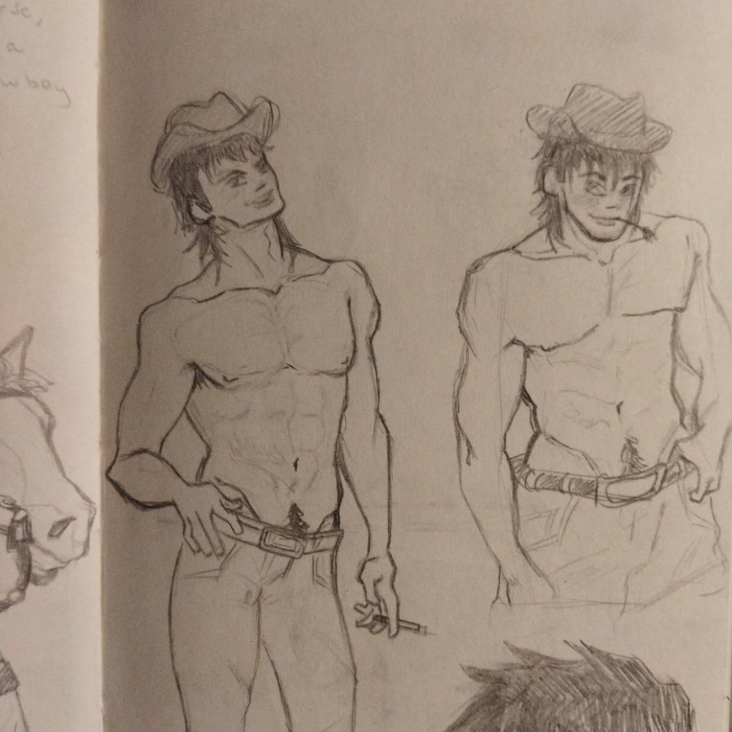 reolan21's tweet photo. Some cowboys 😎
.
#sketches #drawing #sketchbook #originalcharacter #originalcharacterart https://t.co/iYemSSIIKH